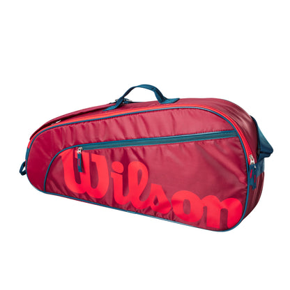 Wilson Junior 3 Pack Tennis Bag, Red/Infrared
