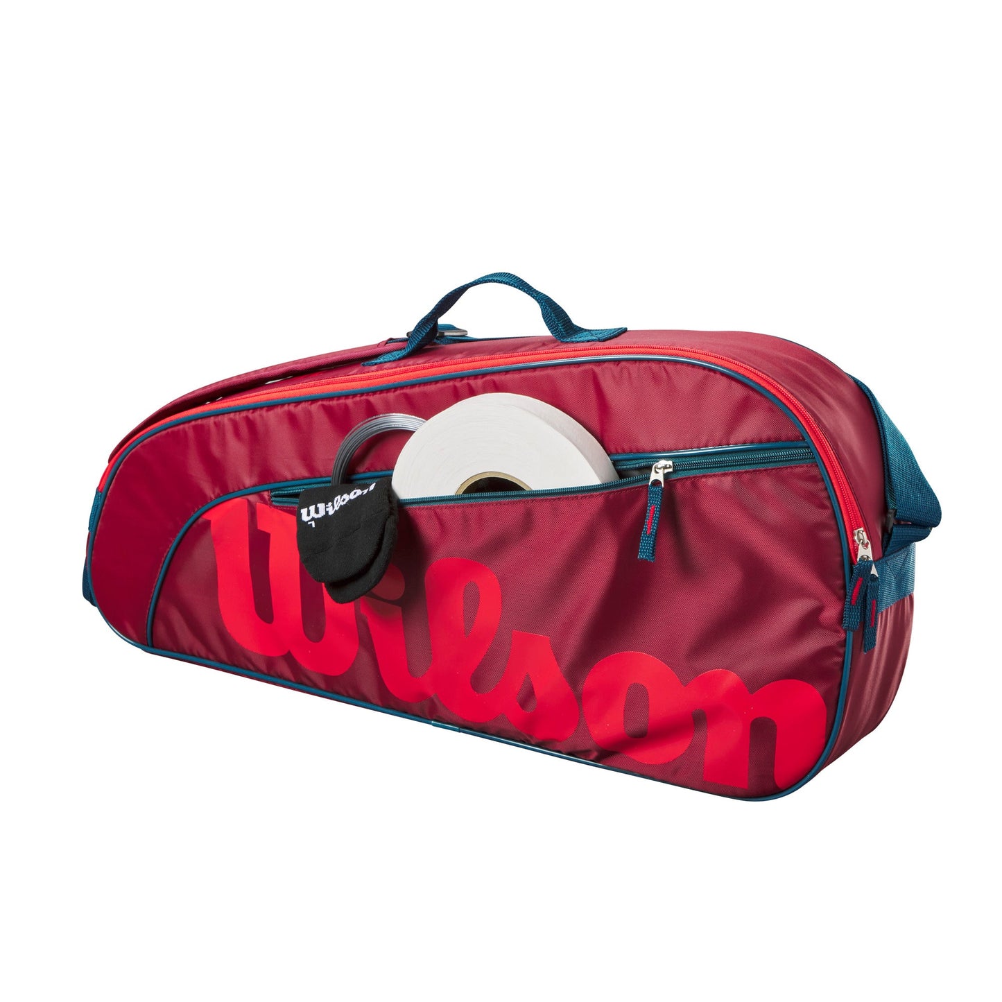 Wilson Junior 3 Pack Tennis Bag, Red/Infrared