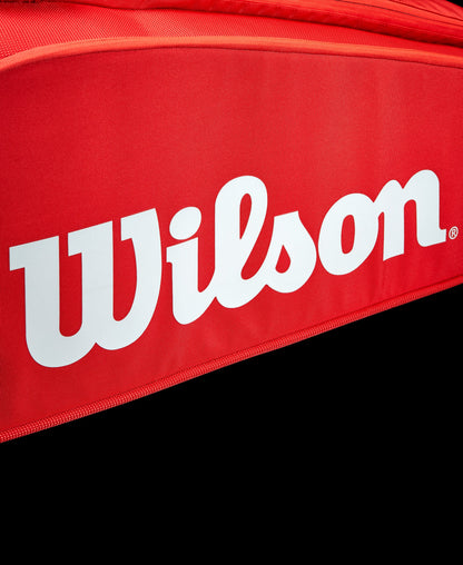 Wilson Super Tour 9 Pack Tennis Bag, Red